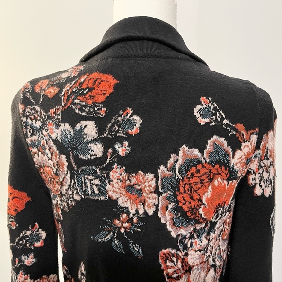 Anthropologie Moulinette Soeurs Black Floral Cardigan. Cotton Blend. Size XS - Picture 8 of 11